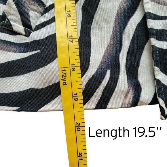 Josephine Chaus Mob Wife Double Breasted Blazer Button Lined Zebra Animal Print - Picture 14 of 16